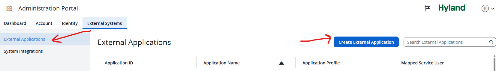 Creating an external application