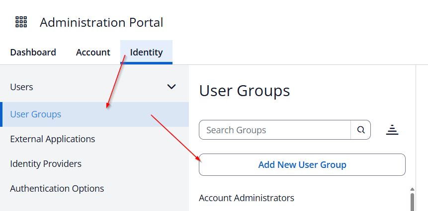 Check for existing user groups
