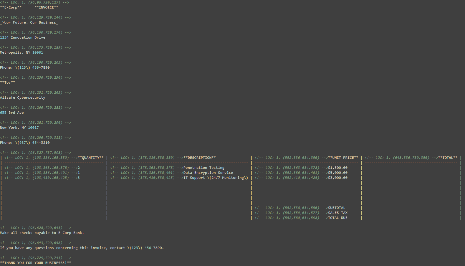 Hyland Document Filters - Positional Metadata in Markdown